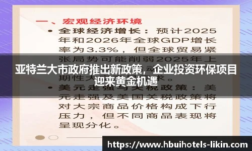 亚特兰大市政府推出新政策，企业投资环保项目迎来黄金机遇